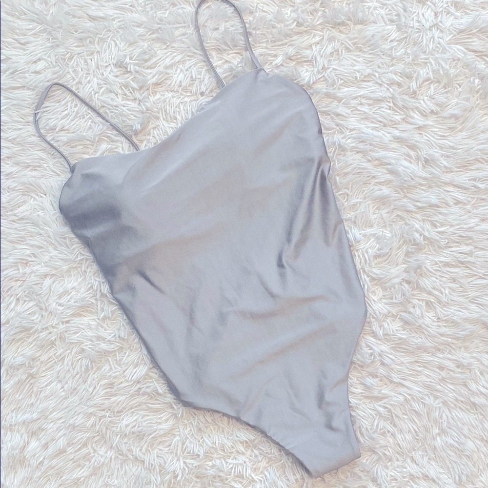 Nwt Sand & Shore silver swimming suit One Piece